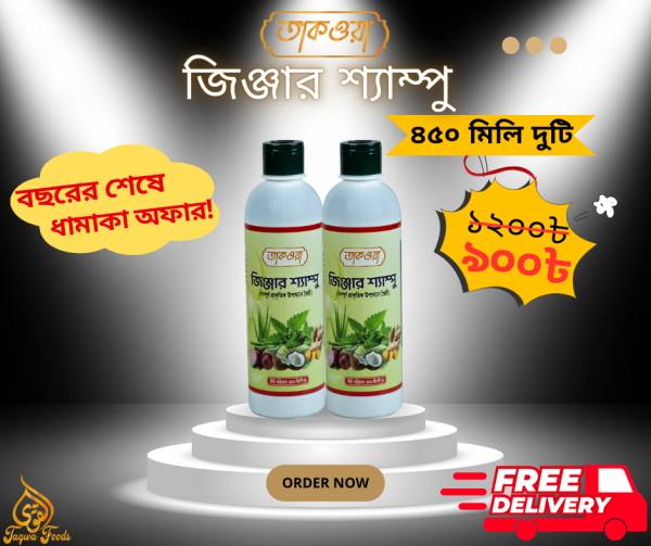 তাকওয়া জিঞ্জার শ্যাম্পু ৪৫০ এম এল (২টি)